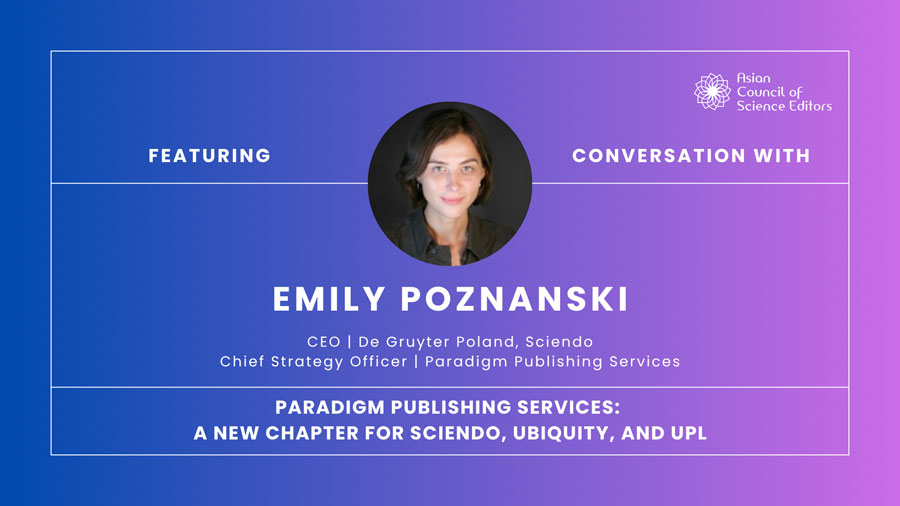 Inside Paradigm: A Conversation with Emily Poznanski on Publishing Partnerships, Regional Engagement, and the Future of Sciendo